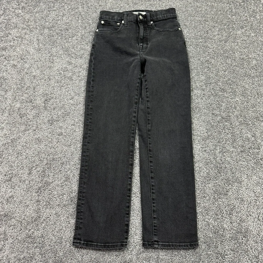 Madewell Jeans Womens 23 Gray Classic Straight Jean Medium Wash Denim Preppy